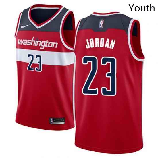 Youth Nike Washington Wizards 23 Michael Jordan Swingman Red Road NBA Jersey Icon Edition